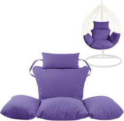 istyle mode Purple Replacement Cushion For Swing Egg Chair, 5 Pieces Water-Resistant Hanging Basket Swing Chair Cushion - thumbnail 1