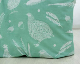 Furn. Moorland Birds King Duvet Cover Set, Cotton, Polyester, Green - thumbnail 5