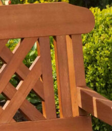 Modcraft 3 Seater Outdoor Wooden Garden Bench , Hardwood, W146Cm - thumbnail 4