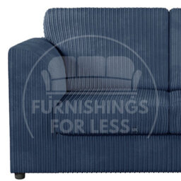 Furnishings For Less UK Luxor Marine Blue Jumbo Cord 4 Seater Corner Sofa Right Hand Facing - Full Back - thumbnail 3