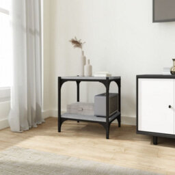Walplus Tv Cabinet Grey Sonoma 40X33X41 Cm Engineered Wood And Steel