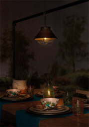 Luxform Solar Steel Wire Hanging Lantern Detroit - thumbnail 2