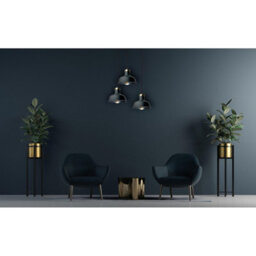 Luminosa Lighting Luminosa Hebe Cluster Pendant Ceiling Light Black, Gold 3X E27 - thumbnail 2