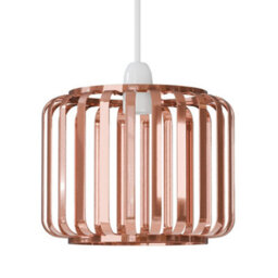 2 Pack Rose Gold Pendant Light Shades Round Cage Metal Ceiling Lamp Fixtures For Indoor Lighting - thumbnail 7