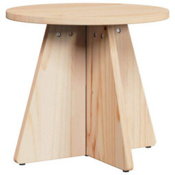 Berkfield Coffee Table 3 Pcs Natural Solid Pine Wood - thumbnail 6