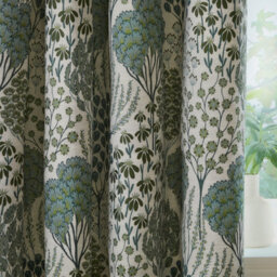 Wylder Ophelia Floral Jacquard Room Darkening Eyelet Curtain Pair Thyme/mineral (W)117Cmx (D)137Cm - thumbnail 4