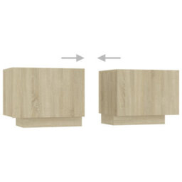 Berkfield Tv Cabinet With Led Lights Sonoma Oak 180X35X40 Cm - thumbnail 8