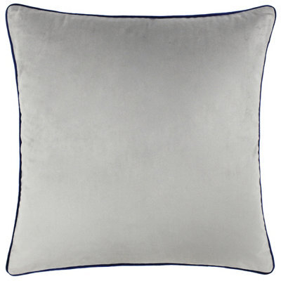 furn. Furn Meridian Velvet Polyester Filled Cushion, Silver/navy, 45 X 45Cm - image 1