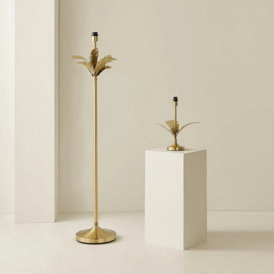 Gold Palm Leaf Table Lamp Base Living Room Bedroom Hallway Lighting - image 1