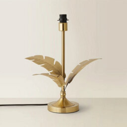 Gold Palm Leaf Table Lamp Base Living Room Bedroom Hallway Lighting - thumbnail 4