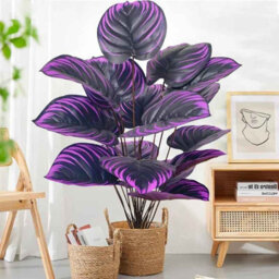 75Cm Artificial Palm Tree With 18 Leaves Realistic Monstera Plant For Home And Garden Decor - thumbnail 1