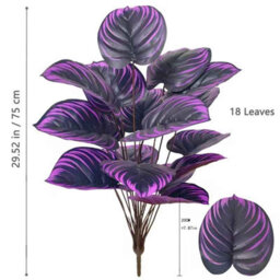 75Cm Artificial Palm Tree With 18 Leaves Realistic Monstera Plant For Home And Garden Decor - thumbnail 2
