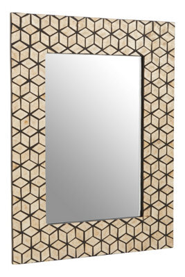 Orsina Black And Gold Cube Wall Mirror - image 1