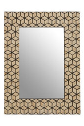 Orsina Black And Gold Cube Wall Mirror - thumbnail 2