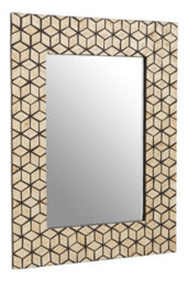 Orsina Black And Gold Cube Wall Mirror - thumbnail 1