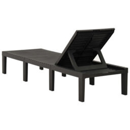 Walplus Sun Lounger  For Beach, Backyard, Garden, Campsite Plastic Anthracite - thumbnail 5