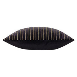 Paoletti Savoy Stripe Velvet Feather Filled Cushion - thumbnail 3