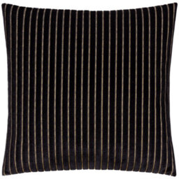 Paoletti Savoy Stripe Velvet Feather Filled Cushion - thumbnail 1