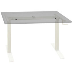 Berkfield Adjustable Manual Height Adjustable Standing Desk Frame Hand Crank White