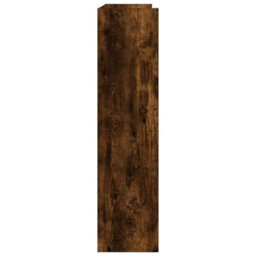 Berkfield Elegant Shoe Rack Smoked Oak 80X25X100 Cm Engineered Wood - thumbnail 5