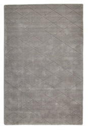 Grey Chequered , Geometric Luxurious , Modern , Plain , Wool Easy To Clean Rug For Bedroom, Living Room - 150Cm X 230Cm - thumbnail 8