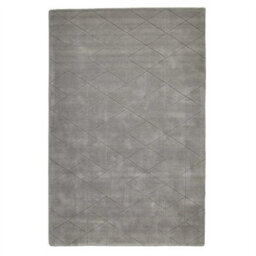 Grey Chequered , Geometric Luxurious , Modern , Plain , Wool Easy To Clean Rug For Bedroom, Living Room - 150Cm X 230Cm - thumbnail 5
