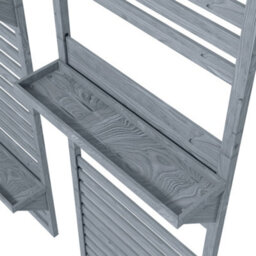 Outsunny Wall Mounted Plant Stands Set Of 2 With Shelves And Slatted Trellis - thumbnail 9