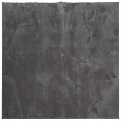 Berkfield Modern Rug Huarte Short Pile Soft And Washable Anthracite 240X240 Cm