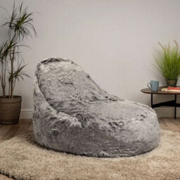 icon Kenai Faux Fur Bean Bag Lounger Arctic Wolf Grey Giant Bean Bag Chair - thumbnail 2