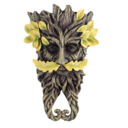 Green Man Twisted Beard Wall Plaque Resin Folklore Garden Decor - thumbnail 2