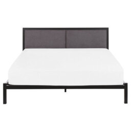 Beliani Bed Metal Clamart 160 X 200 Cm (Eu King Size) Grey - thumbnail 5