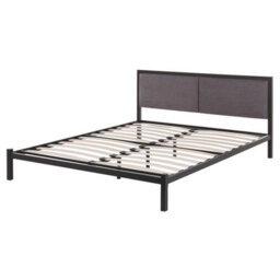 Beliani Bed Metal Clamart 160 X 200 Cm (Eu King Size) Grey - thumbnail 4