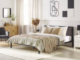 Beliani Bed Metal Clamart 160 X 200 Cm (Eu King Size) Grey - thumbnail 2