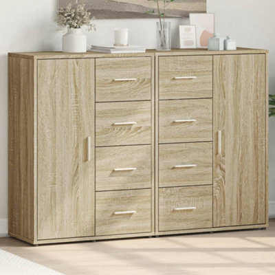 Berkfield Sideboards 2 Pcs Sonoma Oak 60X31X84 Cm Engineered Wood - image 1