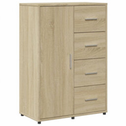 Berkfield Sideboards 2 Pcs Sonoma Oak 60X31X84 Cm Engineered Wood - thumbnail 6