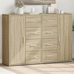 Berkfield Sideboards 2 Pcs Sonoma Oak 60X31X84 Cm Engineered Wood - thumbnail 1