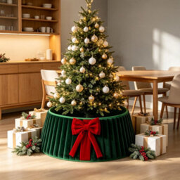 Amorly 40Cm Christmas Tree Collar, Plush Tree Collar Tree Stand Cover Xmas Tree Ring Stand Tree Basket Skirt For Winter Home Decorations - thumbnail 3