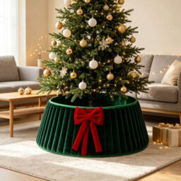 Amorly 40Cm Christmas Tree Collar, Plush Tree Collar Tree Stand Cover Xmas Tree Ring Stand Tree Basket Skirt For Winter Home Decorations - thumbnail 1