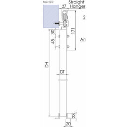 Afit Barn Sliding Door Track Kit With Anti-Jump Guides - 2M - Matt Black - With Soft Close - thumbnail 3