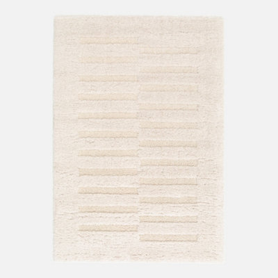 Sweeek - Indoor Rug With Raised Pattern Cream 170X120Cm - Rio - image 1