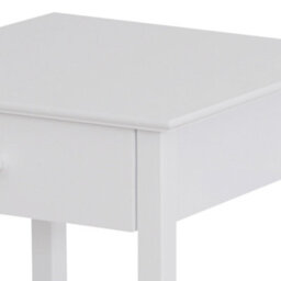 Wyld Haus Neka White Bedside Table With Drawer And Open Shelf, Compact Square 39 X 39 X 61 Cm - thumbnail 8