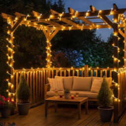 Pegdev - Pdl Led String Lights Warm White, White Rubber Ip65 Connectable Outdoor Indoor Garden Patio Wedding Party 20M - thumbnail 3