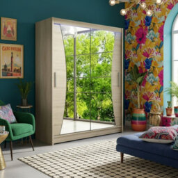 Westa Ix 150 Elegant Mirrored Sliding Sonoma Wardrobe For Contemporary Interiors With Rgb Led Colorful - thumbnail 1