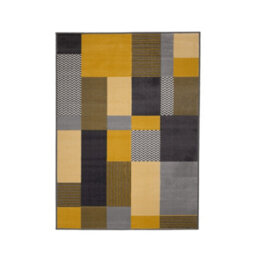 Melrose Colorama Montreal Yellow Square Design Medium Indoor Area Rug 120/170Cm - thumbnail 4