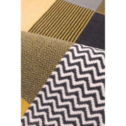 Melrose Colorama Montreal Yellow Square Design Medium Indoor Area Rug 120/170Cm - thumbnail 2