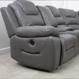 Furnishings For Less UK Oxbridge Grey 5 Seater Electric Recliner Corner Sofa Led Usb Storage - thumbnail 8