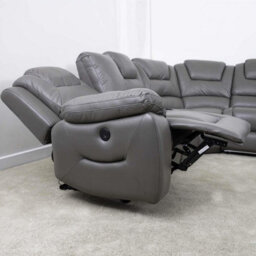 Furnishings For Less UK Oxbridge Grey 5 Seater Electric Recliner Corner Sofa Led Usb Storage - thumbnail 9
