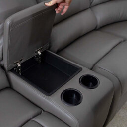 Furnishings For Less UK Oxbridge Grey 5 Seater Electric Recliner Corner Sofa Led Usb Storage - thumbnail 4