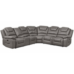 Furnishings For Less UK Oxbridge Grey 5 Seater Electric Recliner Corner Sofa Led Usb Storage - thumbnail 1