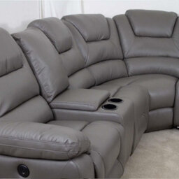 Furnishings For Less UK Oxbridge Grey 5 Seater Electric Recliner Corner Sofa Led Usb Storage - thumbnail 5